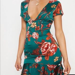 Emerald Green Criss Cross Back Dress